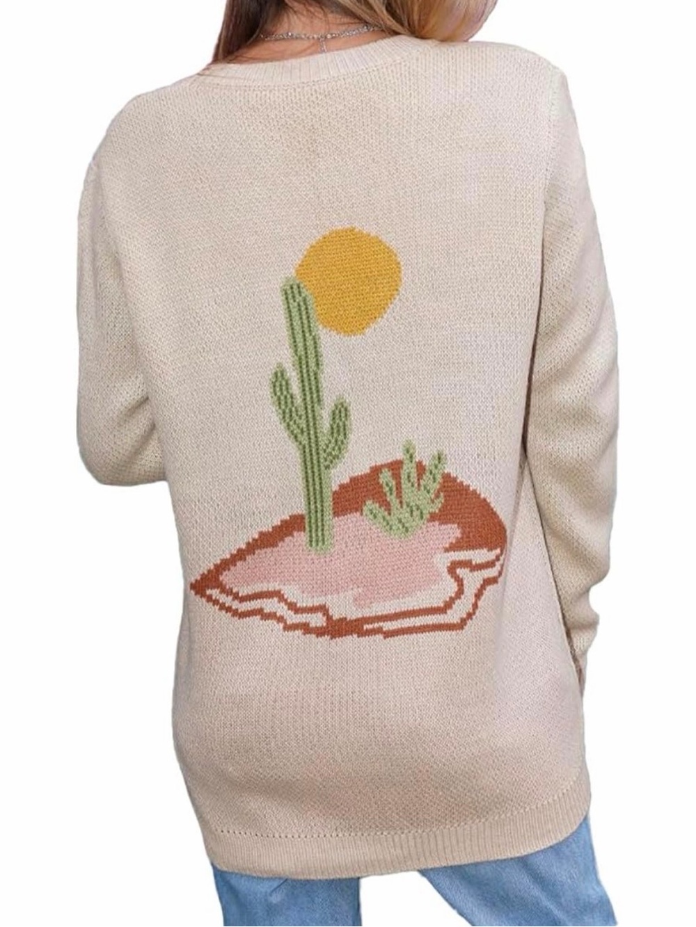 NEW Miss Sparkling Cactus Desert Cardigan Womens XXL